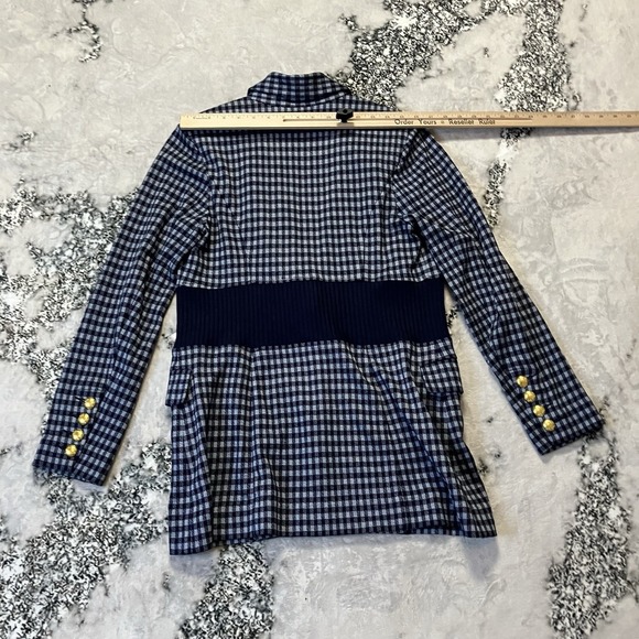 Cabi Blazer Womens Size M‎ Blue The Explorer Checkup Heritage Plaid Jacket - Picture 4 of 8